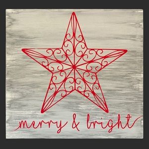 “Merry & Bright” Holiday Wall Decor